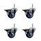 Service Caster 3 Inch Blue Polyurethane Wheel Swivel 34 Inch Threaded Stem Caster Set with Brake SCC SCC-TS20S314-PPUB-BLUE-PLB-34212-4 - alternate 1